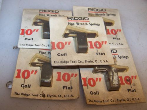 (5) NEW RIDGID COIL &amp; FLAT SPRING   FOR 10&#034; PIPE WRENCH LOT OF 5