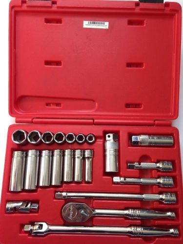 Snap On 22 pcs General Services Set  , 6 point , SAE 3/8 Drive 222AFSP