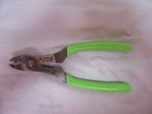 New Snap On &#034;Extreme Green&#034; Colored Wire Cutter, Stripper And Crimper Pliers.
