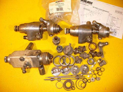 Devilbiss spray guns paint parts replacement *big lot* industrial automation for sale