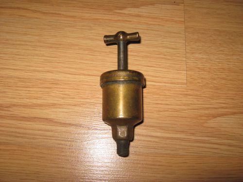 Vintage brass auto grease cup gas steam tractor engines 3/8&#034; lubricator bowen co for sale