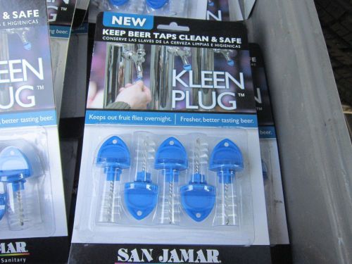 SAN JAMAR KLP200 Kleen Plug Draft Beer Tap Cover Plug &amp; Brush (5 pack )