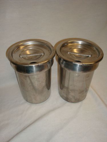 Lot of 2 Vollrath Stainless Steel Steam Table Round Insert Soup Warmer Pan