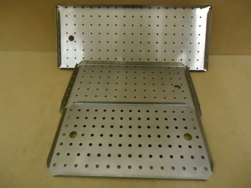 Heavy Duty Lot of 3 Panels With Holes Commercial Kitchen Stainless Steel
