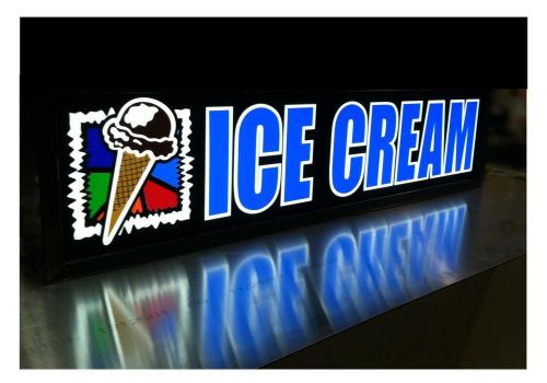 Ice cream led light up sign box very bright for sale
