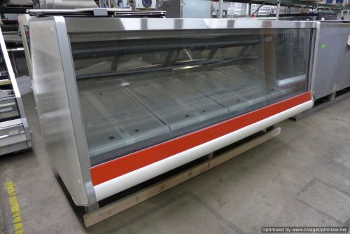 Hussmann SMGV-8 Glass Fresh Red Meat 8&#039; Gravity Coil Deli Cooler Grocery Case