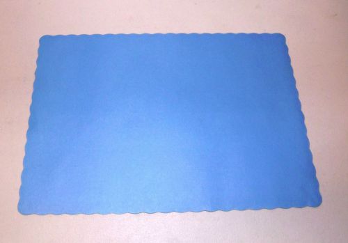 HOFFMASTER 1000 Count Case ROYAL BLUE Paper Place Mats Scalloped Edge 10 x 14