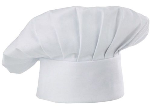 Chef, Cook Hat With Velcro Closure, Machine Washable One Size Fits Most - White