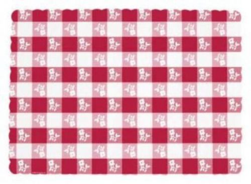 Red Gingham Placemats  Paper 50 Per Pack