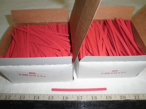 400+  Twist-ems  3 1/2&#034;  Red  TWIST TIES   Paper / Steel Wire  Packaging  Gift