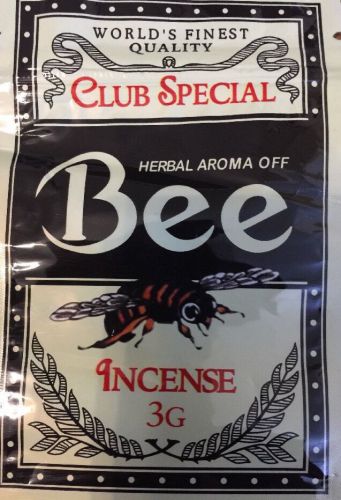 100 Bee 3g EMPTY** mylar ziplock bags (good for crafts incense jewelry)