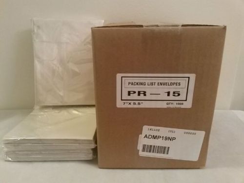 Qty1000 Clear Packing List/ Postage Shipping Label Envelopes 7x5.5 Self Adhesive