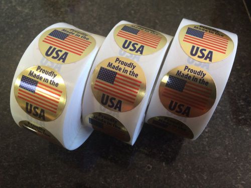 Made In U.S.A. Gold Labels stickers