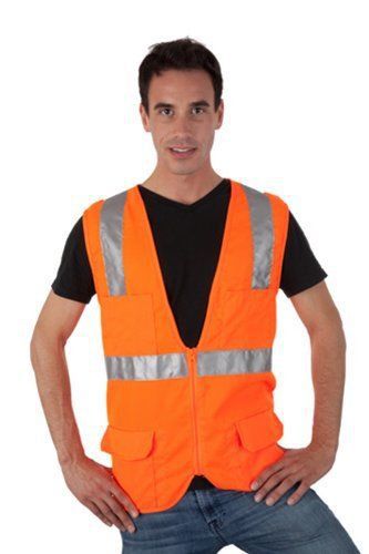 Liberty hivizgard polyester mesh reflective vest w/pockets. biker, constr, 3xl for sale