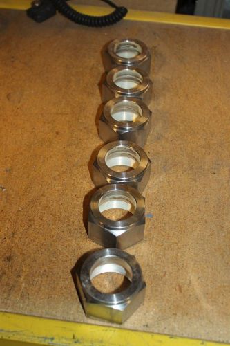 LOT OF 6 NEW SWAGELOK 2&#034; NUTS STAINLESS STEEL