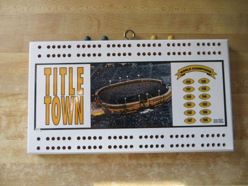Title Town, world champion Green Bay Packers Cribbage Budweiser Style beer board
