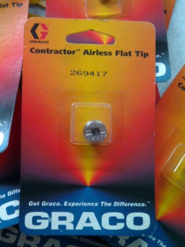 Graco Contractor Airless Flat Tip 269417 Spray 8&#034; fan 417 .017&#034;