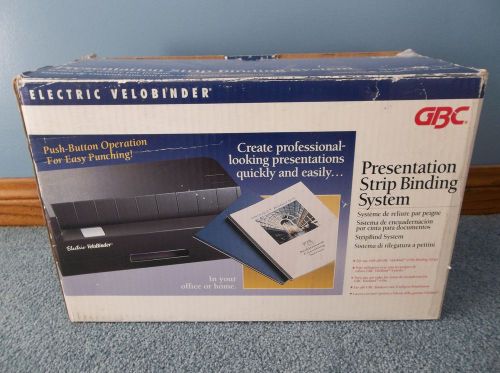 GBC ELECTRIC VELOBINDER PRESENTATION STRIP BINDING MACHINE 1775070 NEW