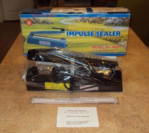 New!  kf 12&#034; hand impulse sealer - model kf-300h - for pe/pp bags for sale
