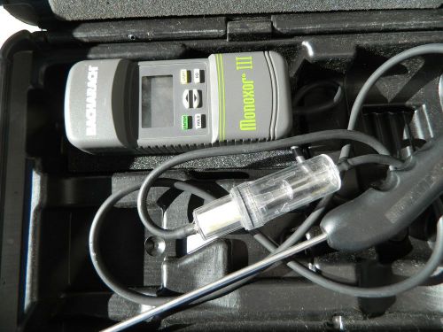 Bacharach monoxor iii co analyzer in case with manual nice for sale
