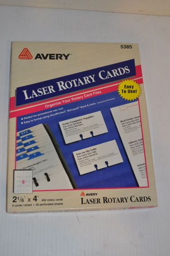 Avery Laser Rotary Cards 2 1/6&#034; x 4&#034;  not full pack 44 Sheets