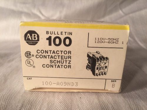 Allen Bradley 100-A09ND3 Series B AC Contractor NIB