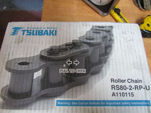 Tsubaki Roller Chain RS80-2-RP-U NEW NEW 120 LINKS 10 FEET ROLLER CHAIN