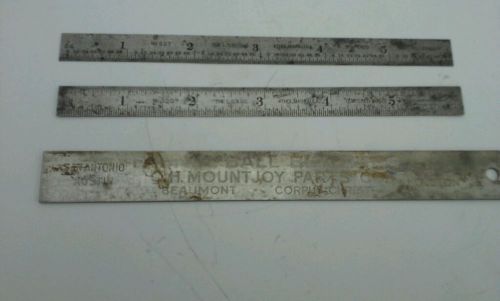Vintage LSS Co. No. 327 and No. 320 tempered 6&#034; Machinist rulerPATENT# 1663293