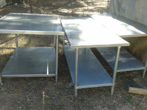 3 industrial grade stainless steel 72&#034; table*** 3 tables for sale
