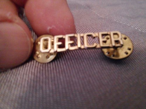 OFFICER PIN color gold for your collar or chest + fast shipping