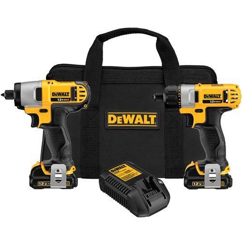 Dewalt dck210s2r 12v max* cordless li-ion screwdriver / impact driver combo kit for sale