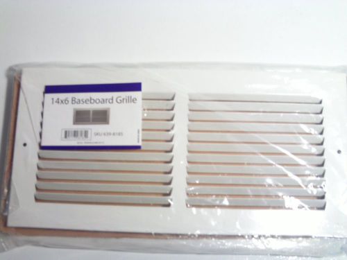 Baseboard Grille 14x6 in. White. New in package.