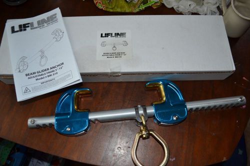 Lifline beam glider anchor adjustable from 3&#034;-12&#034; fall safety equipment new for sale