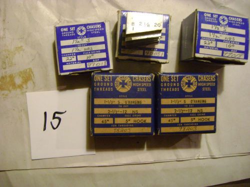 1 1/2 &#034; s  1 1/2 nps   2 1/8-20  and 2 1/2-12 die chasers lot