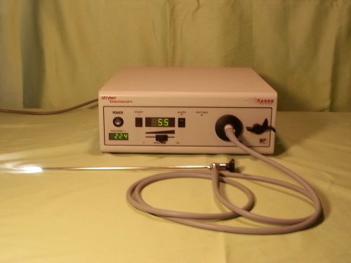 Stryker X6000 Light Source, Light Cable, 5 mm EndoLap laparoscope.
