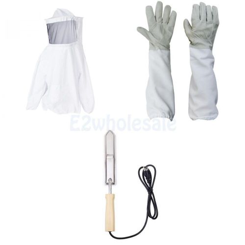 Beekeeping Veil Suit Jacket Smock, Honey Extractor Uncapping Hot Knife, Gloves