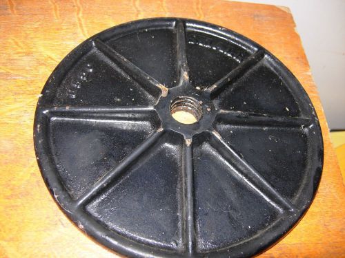 VINTAGE CAST IRON SAUSAGE STUFFER TOP PLATE SMALL # 6550 7 7/8IN. THREADED