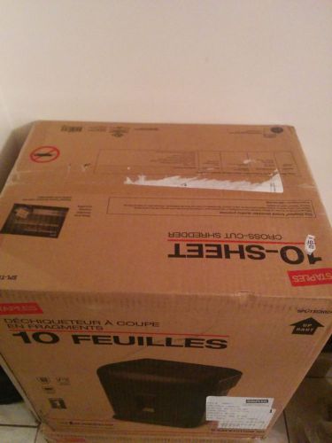 *new* staples 10-sheet cross-cut shredder spl-txc102a - free shipping for sale