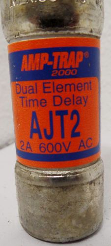 AJT2  Class J dual-element time delay fuse, 600VAC, 2A