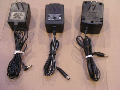 3 Used Power Supplies 120 V AC to 8.5 VAC, 9 VAC and 18 VAC  Used