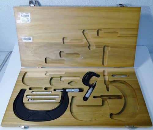 SCHERR TUMICO OUTSIDE MICROMETER SET IN CASE NSN # 5210-00-554-7134 (INCOMPLETE)