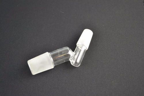 14mm Male To 18mm Male Angled Clear Glass Adapter US Seller Free Shipping