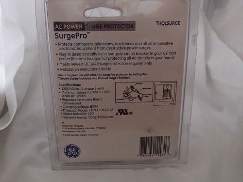 Ge surgepro thqlsurge whole house office ac power surge protector new sealed for sale