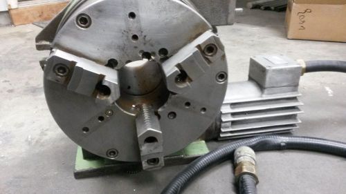 Yuasa 4th axis cnc rotary table, 10.75&#034; 3 jaw chuck, 19 pin connector, 3.5&#034; bore for sale