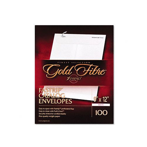 Gold Fibre Fastrip Catalog Envelope, Side Seam, 9 X 12, 100/Box