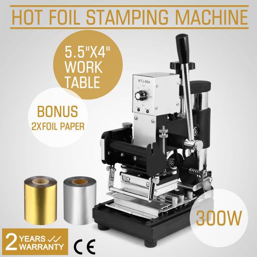 Stamping machine hot foil emboss embosser for id pvc cards with 2 foil paper for sale