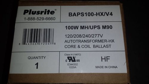 PLUSRITE BAPS100-HX/V4 100W MH/UPS M90 BALLAST