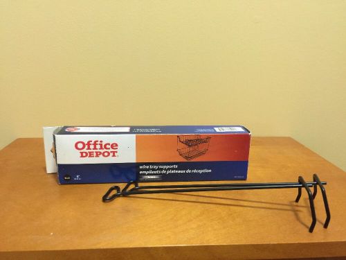 Office Depot Brand Wire Tray Supports Pack Black 5.5&#034; Black