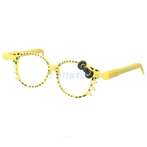 Lot7 Cute Cartoon Butterfly Glasses Plastic Gel Pen Black Core Yellow