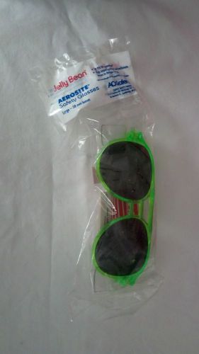 Neon Green Jelly Bean Safety Aerosite Glasses Sun Large Lens 21602 New in PKG
